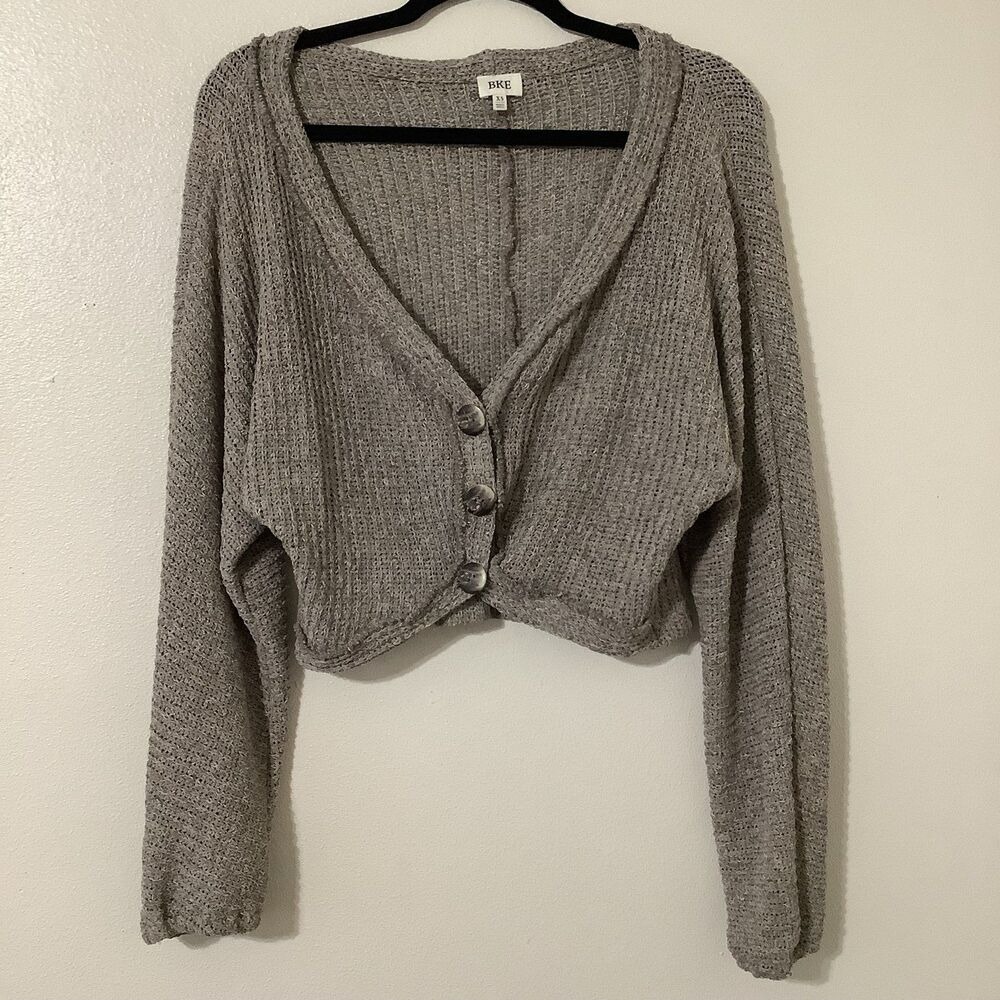 Beige Cardigan‎ XS Oversized Cottagecore Fairycore Goblincore Mori Kei Knitted